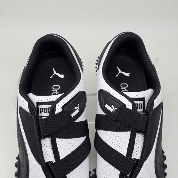 Puma Mostro Perforated Leather Pack Mens Size 9 Sneakers White Black 397331-01 - Picture 10 of 11